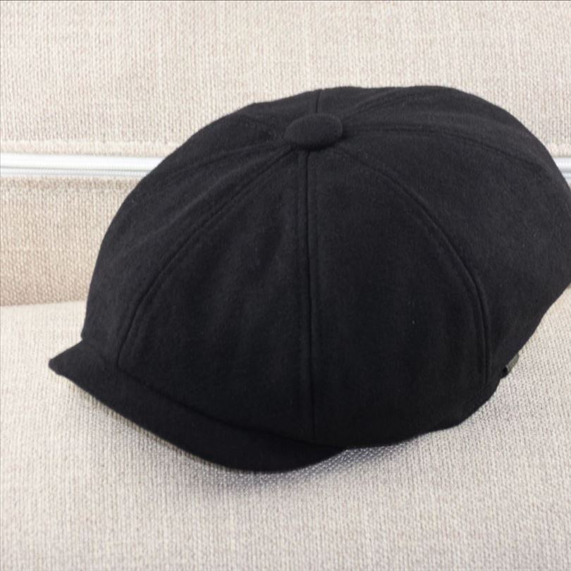Winter Woolen Cap British Retro Cap Big Face Small Hat Big Head Circumference Batch