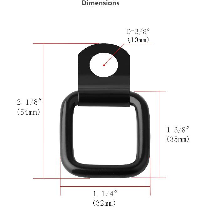 6X Cargo Tie Down Loop D-Rings Anchors for Jeep Wrangler JL JT JK TJ YJ LJ 1995-2022, Compatible with Jeep Wrangler Bracket-Cargo Tie Down Cargo Net
