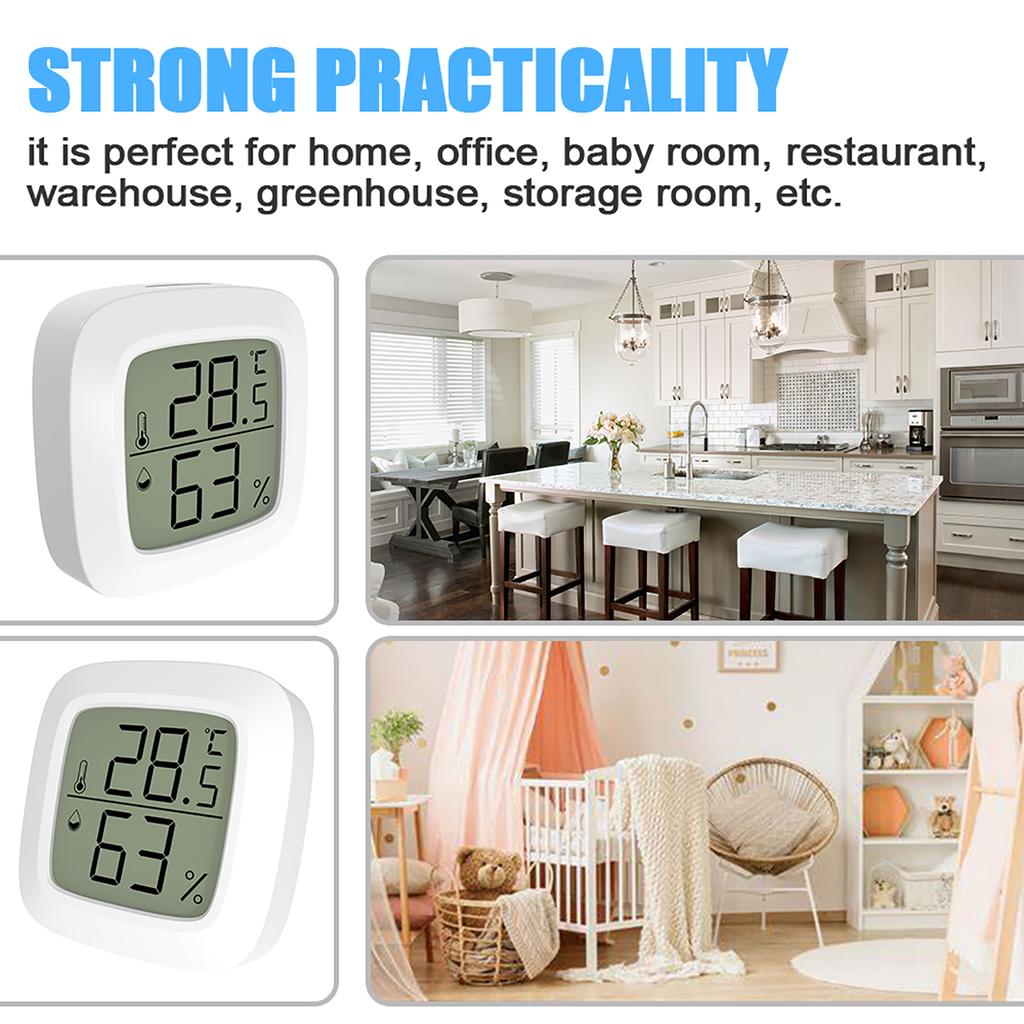 Mini Digital Indoor Thermometer Hygrometer Home Accurate Temperature Humidity Gauge Monitor for Home Office Baby Room
