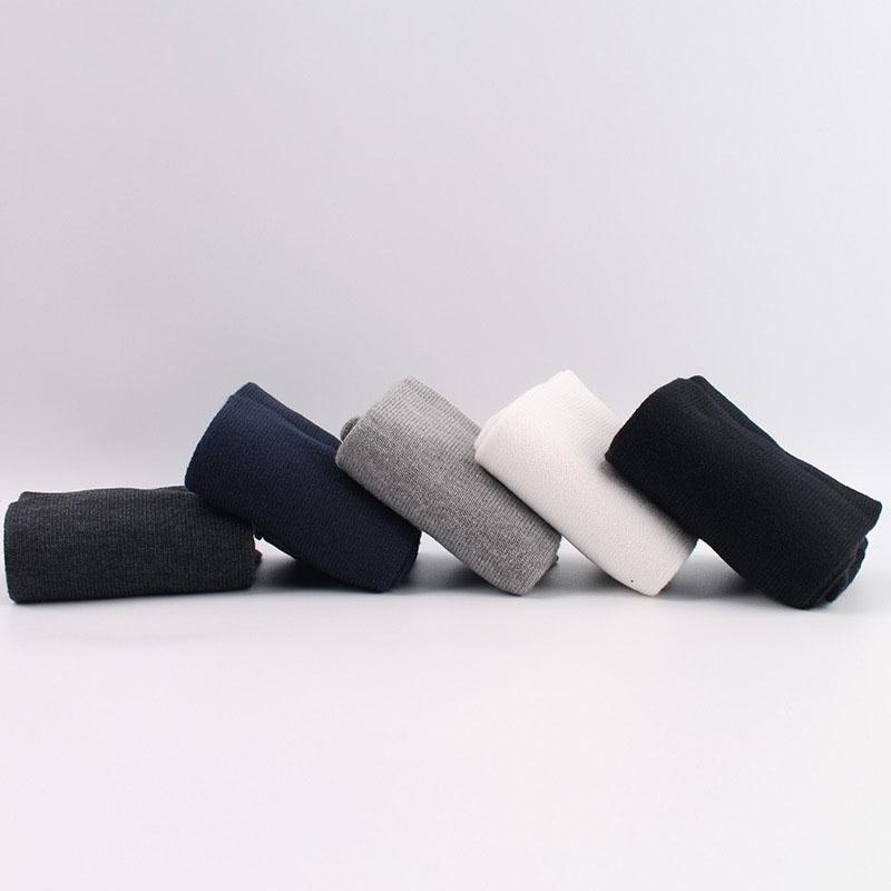 Long Man Thick Cotton Toe Socks Autumn Winter Warm 5 Finger Mid-Calf Japanese Style Solid Business Party Dress Loose Sloth Socks