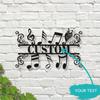 Custom Metal Music Note Wall Decor Hanging Sign for Home Living Room Musical Art Sculpture Gift