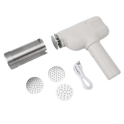 Electric Pasta Maker Rechargeable Portable Small Handheld Automatic Noodle Maker with 3 Moulds for