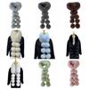 Faux Fur Scarf with Magnetic Closure Solid Color Soft Plush Design Scarf Wrap Windproof