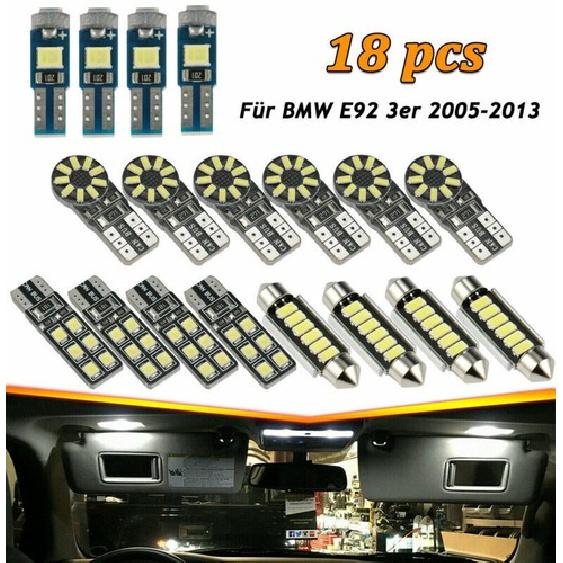 LED Interior Light Kit License Plate Light Bulbs for BMW E90 3 Series 2005-2013