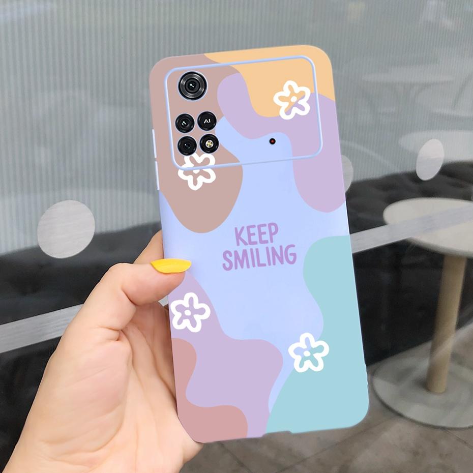 For Xiaomi Poco M4 Pro Case Lovely Pattern Candy Color Phone Case For Poco M 4 M4 Pro 5G 4G PocoM4 Soft Silicone TPU Back Cover