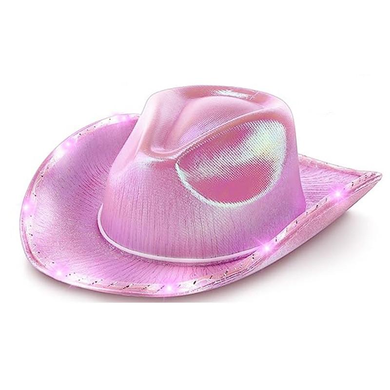 Halloween Party Colorful Led Hat With Eva Cowboy Style For Cosplay Events