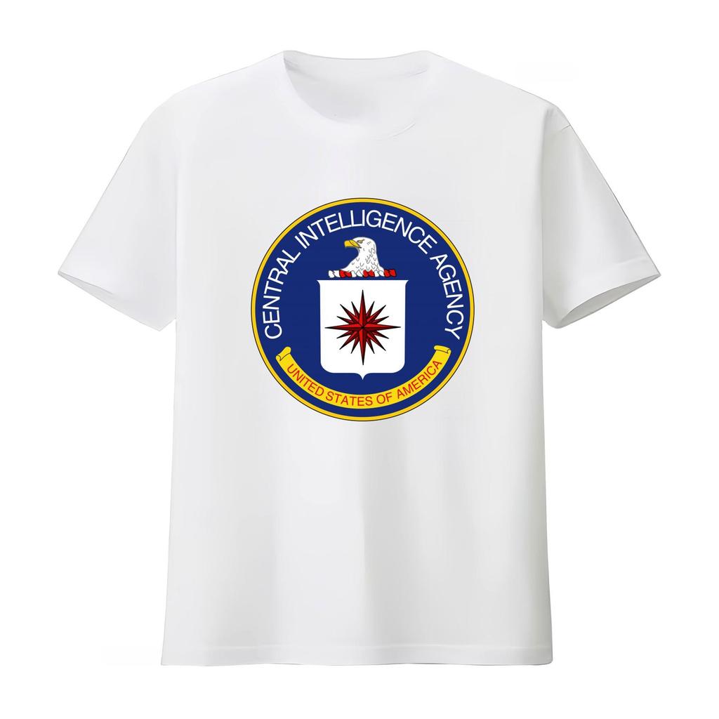 Cia Central Intelligence Agency Seal Cotton T Shirt for Casual Graphic Stylish Homme Soft Breathable Unisexs 2026 Summer T Shirt