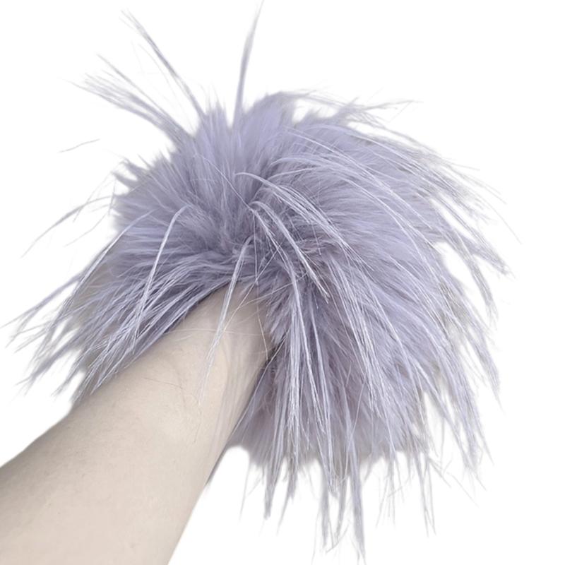 Feather Hair Ties With Flexible Cores Oversized Feather Hair Accessory Feather Cuffs Ideal For Busy Professionals