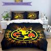 Club América 3pcs Bedding Set Duvet Cover Closure Includes 1 Duvet Cover & 2 Pillowcases for All Seasons Bedroom Home Dorm Decor