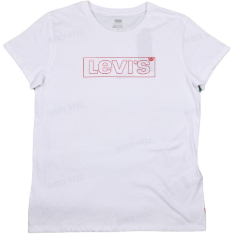Levis Logo Slim Fit Refreshing Short Sleeve Regular T-Shirt Women T-Shirts White 17369-0661