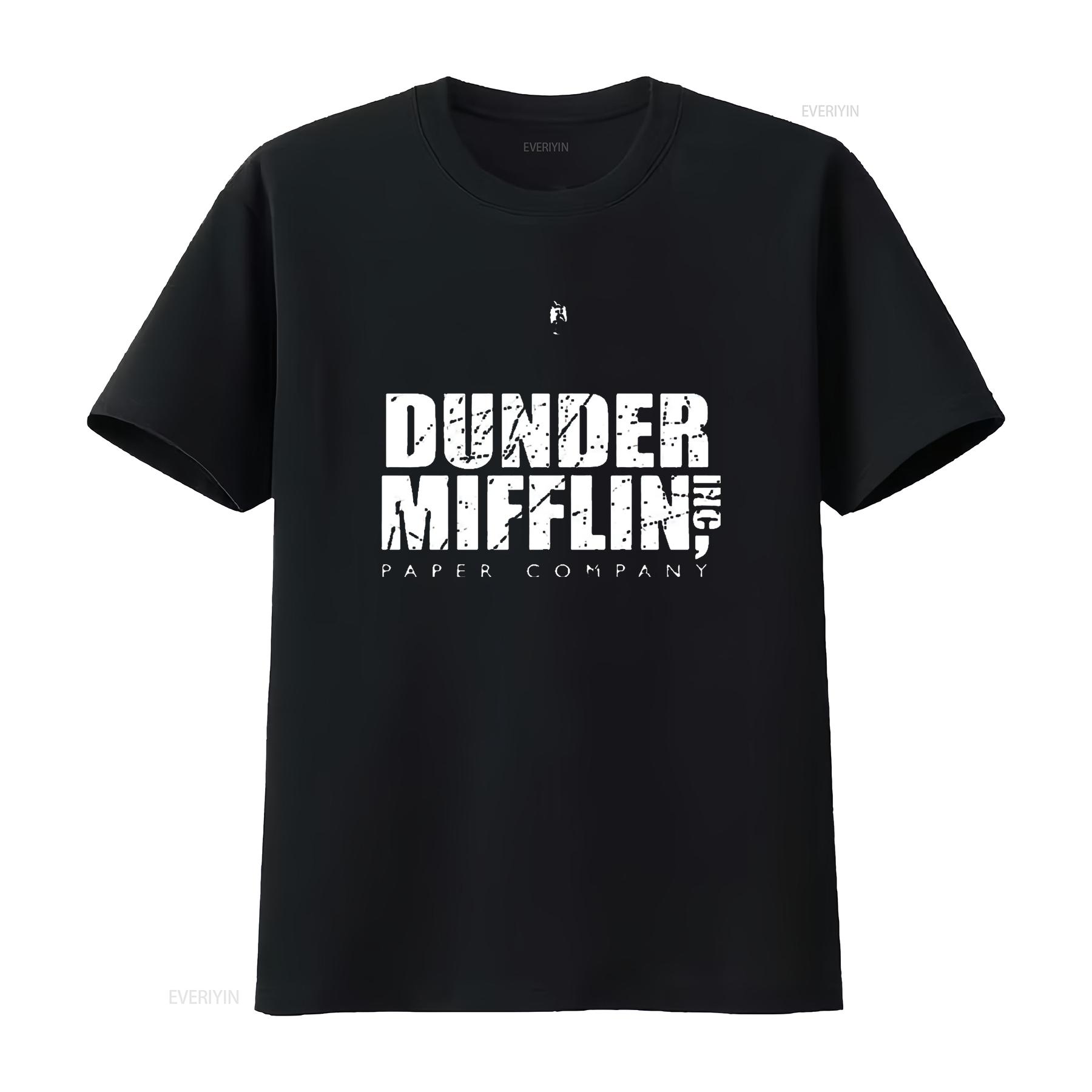 

Dunder Mifflin Paper Companty Vintage Distressed T Trendy Summer Top for Women Unique Print Shirt vintage Washed Stretched 4XL