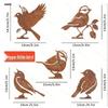 Rusty Metal Bird Silhouette: Retro Garden Tree Ornament