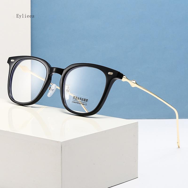 Latest Women Eye Glasses Frame Brand Design Retro Anti Blue Light Spectacle Eyeglasses Frame Square Men Computer Eyeglasses
