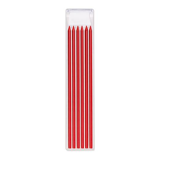 Mechanical Carpenter Pencils with 6 Refill Construction Pencil with Built-in Sharpener Deep Hole Long Nib Marker Pen for Woodworking Architect Marking