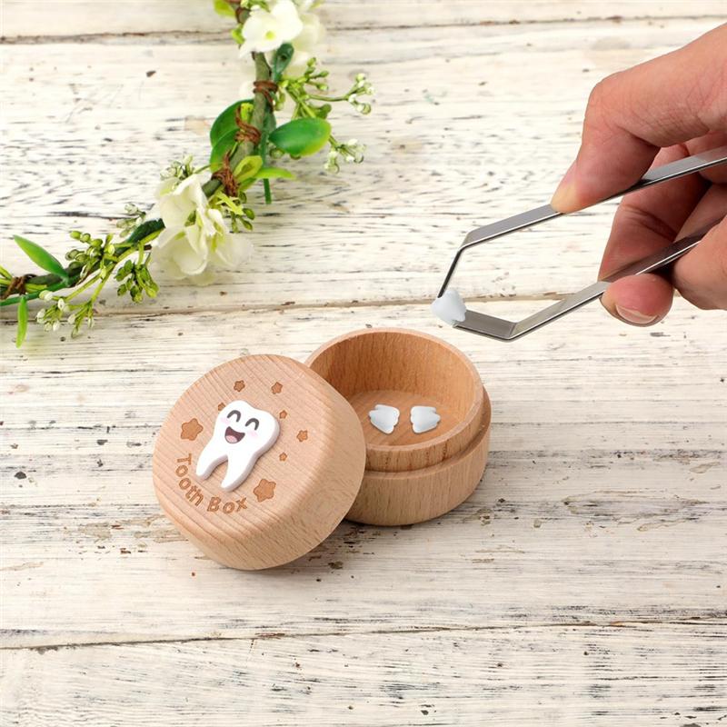 A71Z Carved Fairy Box, Wood Tooth Storage Box For Lost Teeth Container Cute Tooth Holder For Boys Girls Kids Birthday