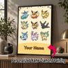 Personalized Eevee Evolutions Diamond Art Custom Name 5D Diamond Painting Full Drill DIY Craft