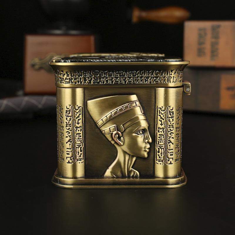 Neue High-End Kreative Europäische Schmuckschatulle Metall Ägyptischer Pharao Rechteckige Desktop Schmuckaufbewahrungsbox