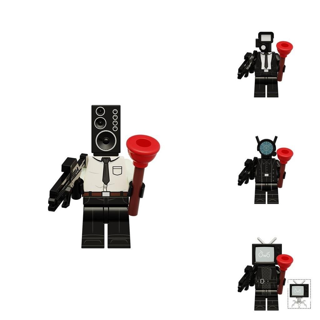 Toilet Man Surveillance Tv Assembled Building Blocks Toy Diy Plastic Abs Material Small Particle Blocks 0-38 Pieces Net Weight 0.01kg