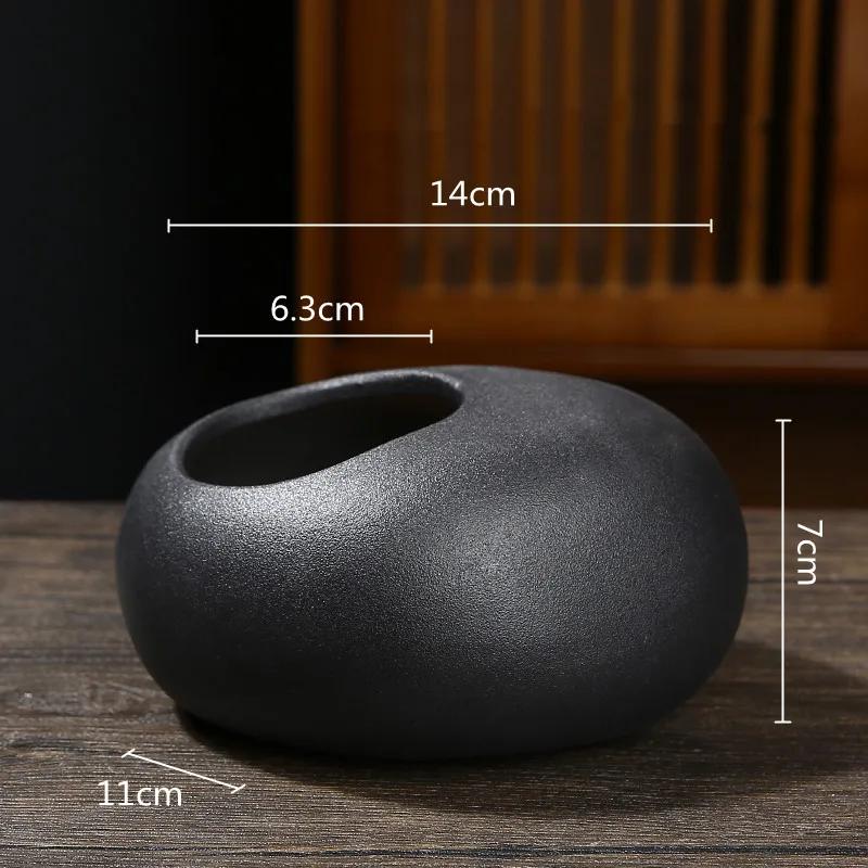 Creative Chinese Style Flower Arrangement Ware Ceramic Flowerpot Flower Vase Bonsai Floral Accessories Jianshan Tool Home Decora