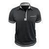 Men's Short Sleeve Polo Shirt Solid Color Casual Tops Breathable Business T-Shirt for Summer