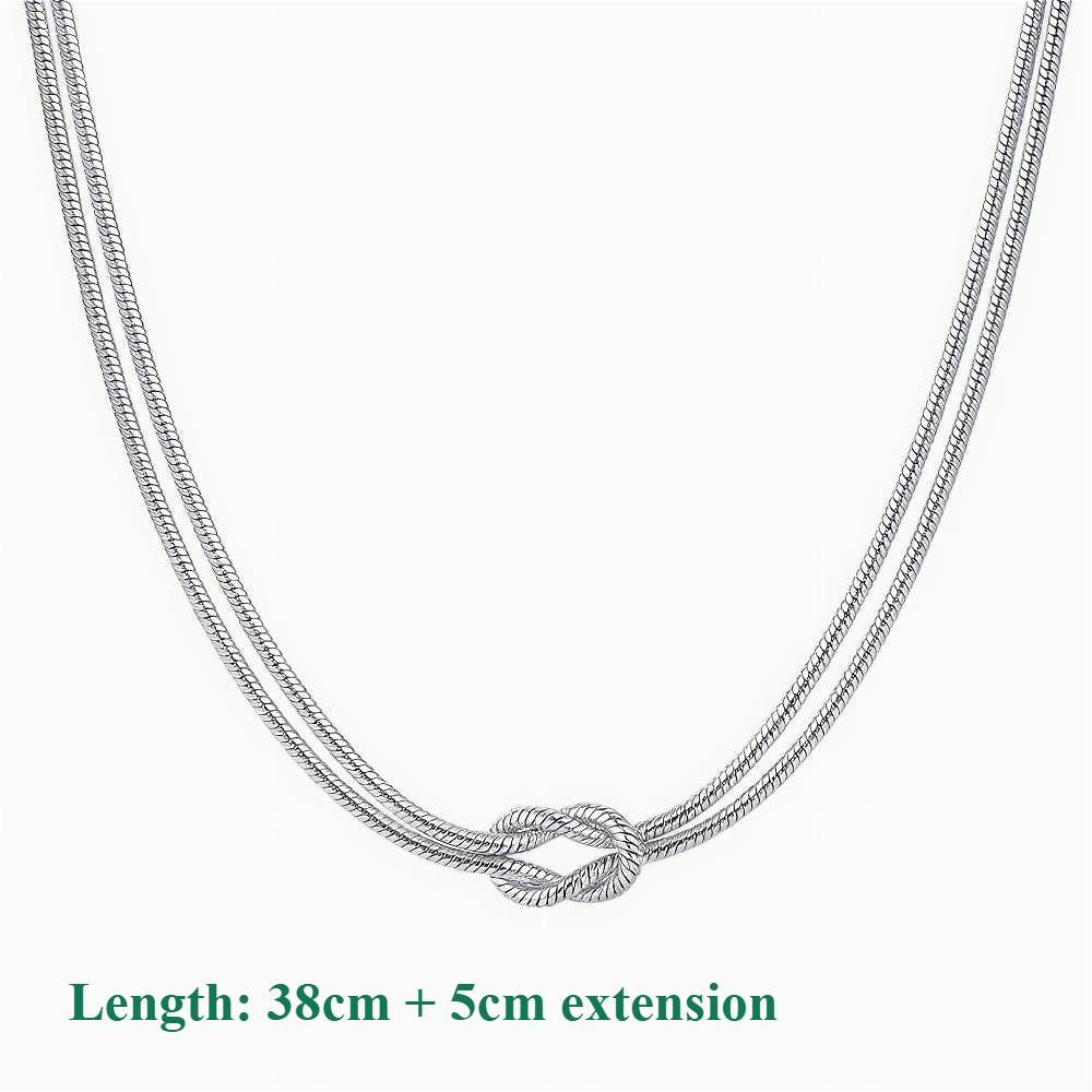 Infinity Love Knot Stainless Steel Bracelets Snake Chain Elegant Friendship Couples Bangles For Women Bridesmaid Jewelry Gifts