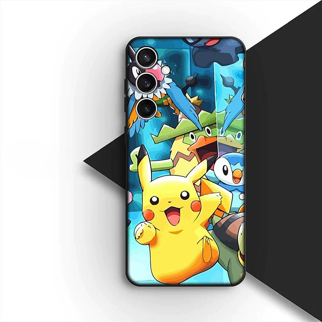 Mew two P-Pokemons P-Pikachus GO Phone Case for OPPO A80 A18 A16 A40 A17 A15 A38 A78 A79 A54 A57 A12 A60 4G 5G Protective Cover