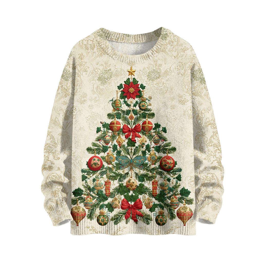 Christmas Sweatshirts For Women Knit Sweater Cute Shirt Fall Crewneck Pullover Tops