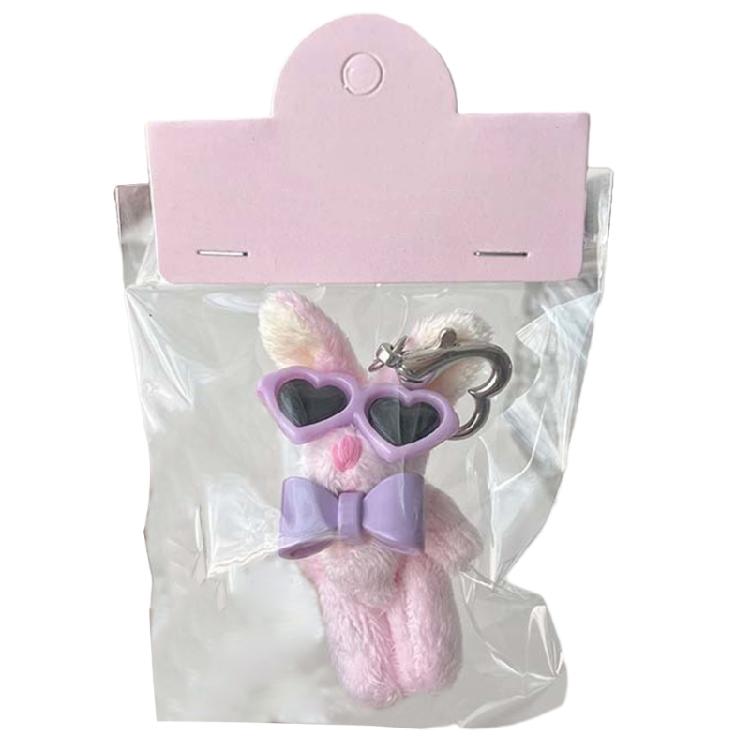 Adorable Rabbit/Bear Keychain Plush Bag Pendant Soft Toy Keyring Women Ornament