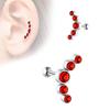 Stainless Steel Anti-Czech Diamond Ear Bone Stud Earrings