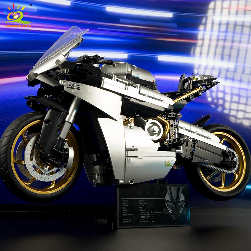 1641Pcs 1:5 Moc Motorcycle Model Building Blocks Technical Motorbike Bricks Toy For Adult Moto Collection Ornaments