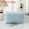 Polyester Striped Travel Toiletry Bag With Breathable Design For Men And Women