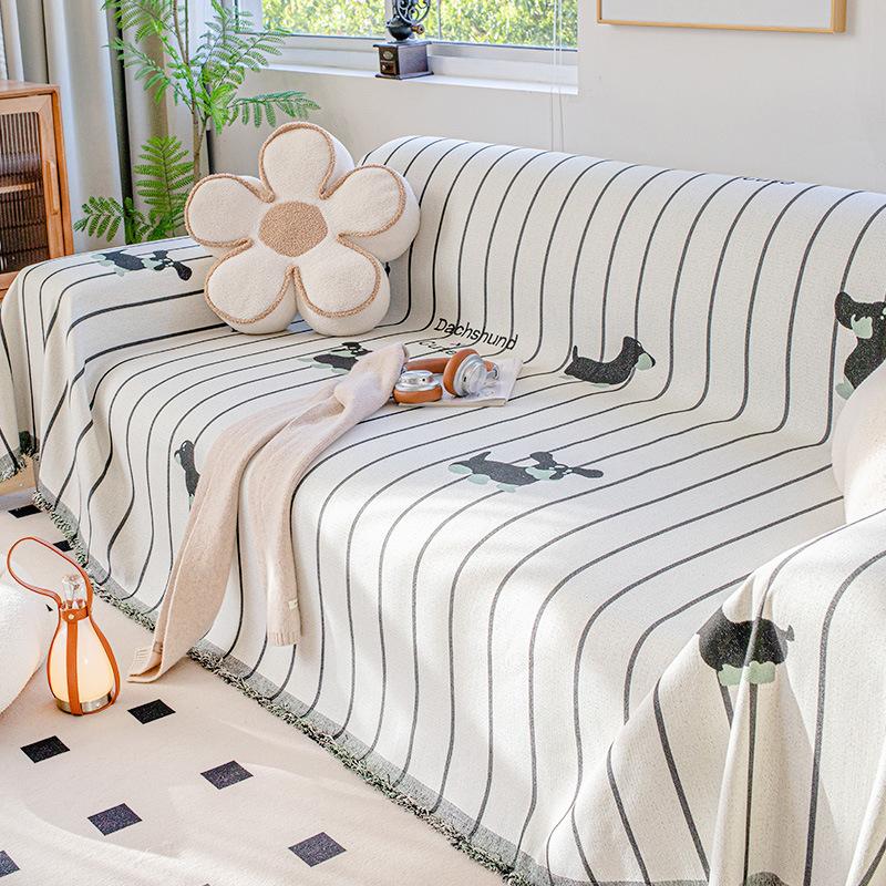 Neuer Anti-Rutsch-, Anti-Katzenkratz-, Allzweck-Sofaüberwurf, Einteilig, Vollständige Abdeckung, Chenille-Sofaüberwurf, Sofakissen