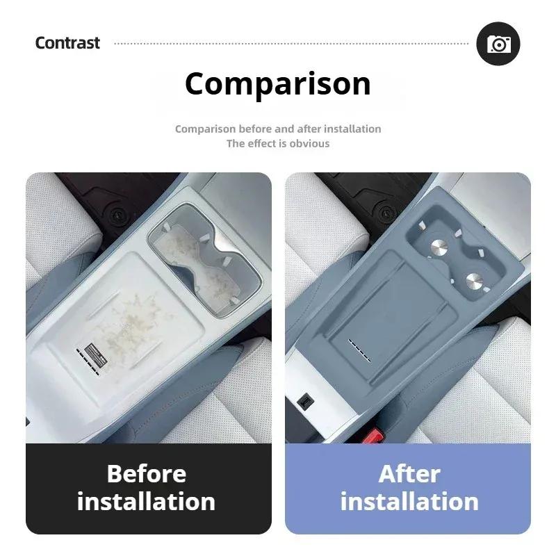 Per MG4 EV URBAN 2026 Vassoio per Console Centrale in Silicone Pad di Ricarica Wireless Doppio Portabicchieri Antiscivolo Accessori Modifica Interni Auto