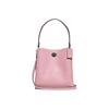 Charlie 21 Signature Logo Charm Pebble Leather Bucket Bag Women Bags Pink 89102-V5PTP