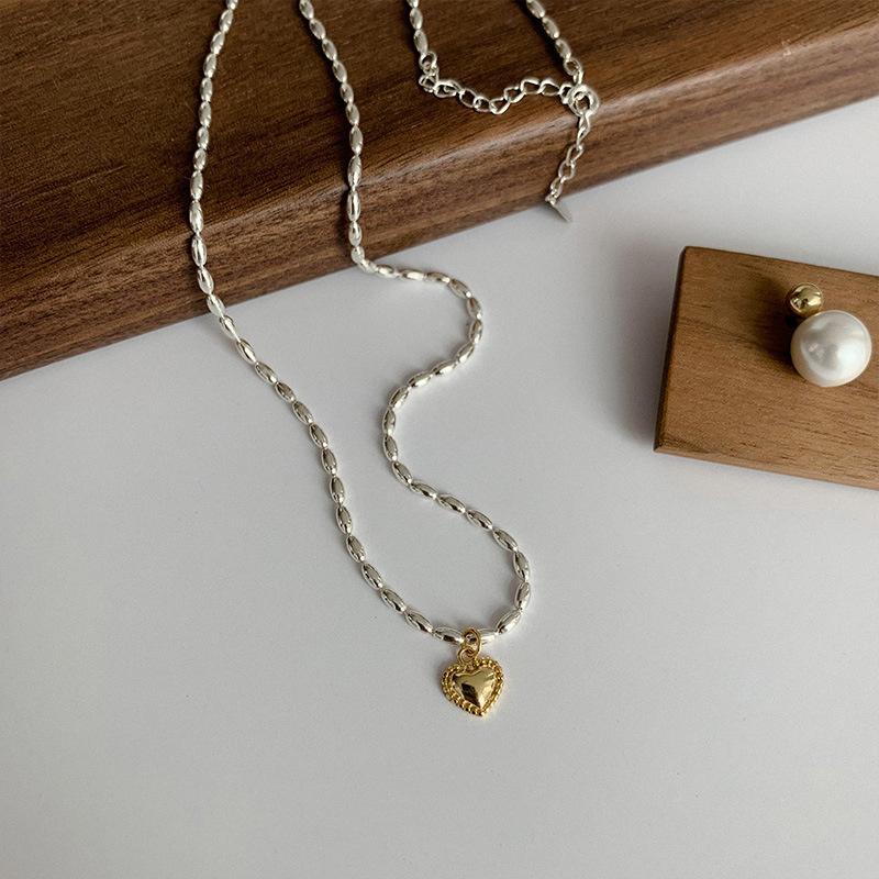 

Минималистичное геометрическое ожерелье с подвеской в виде сердца 2024 года, новое трендовое винтажное ожерелье с бусинами для женщин, ювелирные изделия, подарки на вечеринку