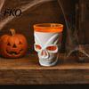 Spooky Bar Atmosphere Decoration Halloween Glowing Skull Goblet, LED Light Up Candle Holder for Unique Table Centerpiece Party, Decor Table,