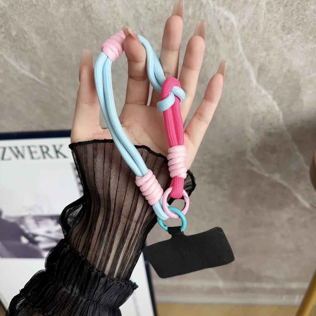 Color matching wrist lanyard short anti-lost mobile phone lanyard for men and women