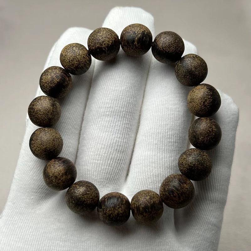 Cambodia Agarwood Bracelet 0.8cm Prayer Beads Medicinal Aroma Pendant Wooden Gift