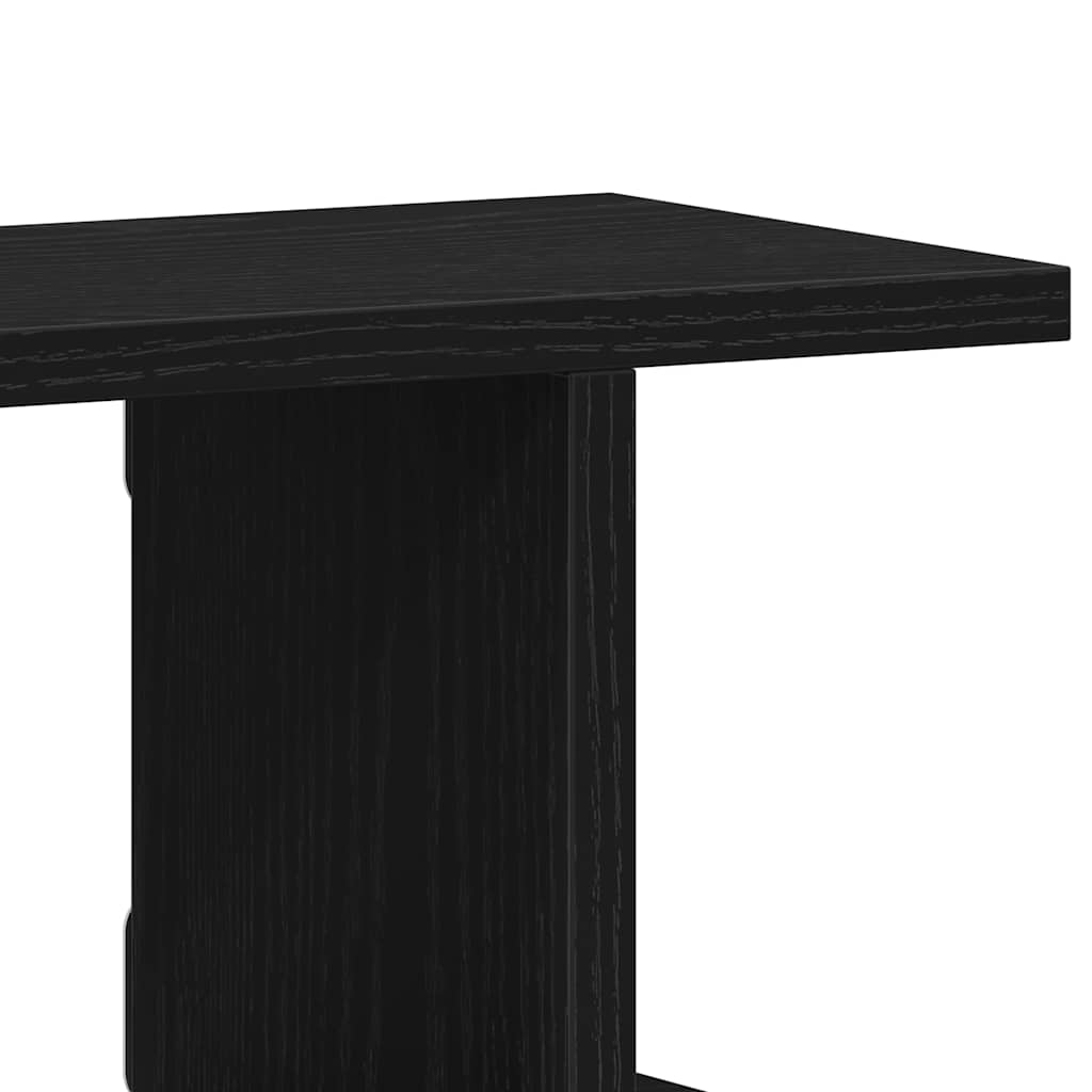 Wall Shelves 2 pcs Black Oak Effect 75 x 18 x 20 cm Engineered Wood