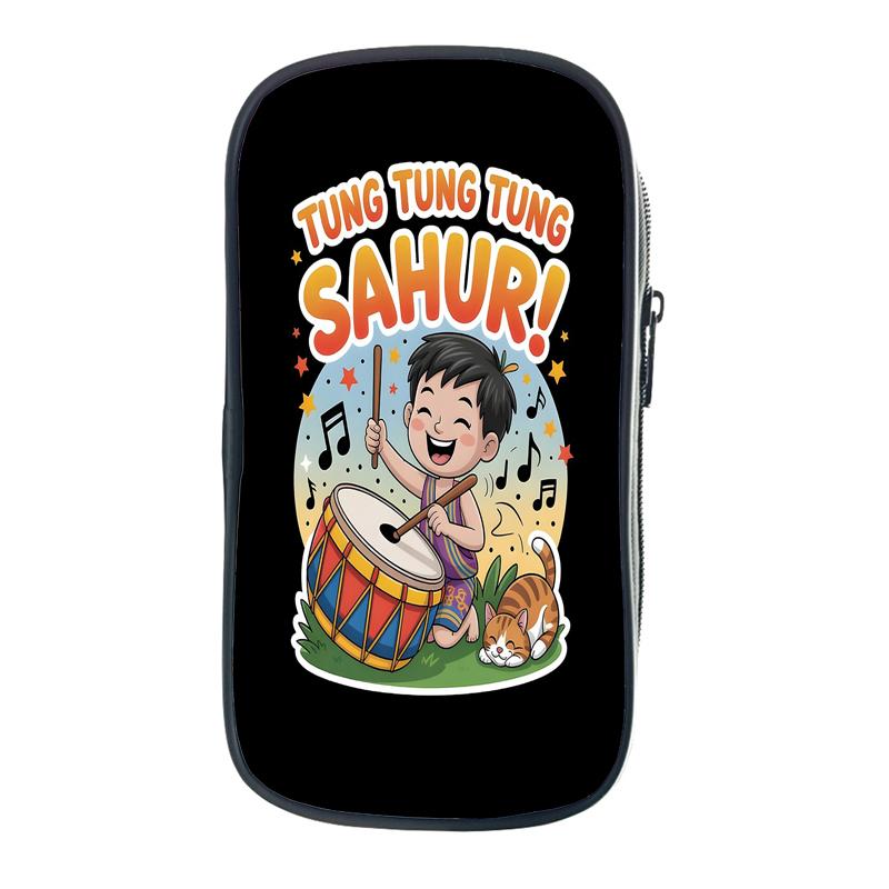 Tung Tung Tung Sahur Pencil Case Italian Brainrot Kids Pencil Bag Nylon Bombardiro Crocodilo Children School Supplies Stationery