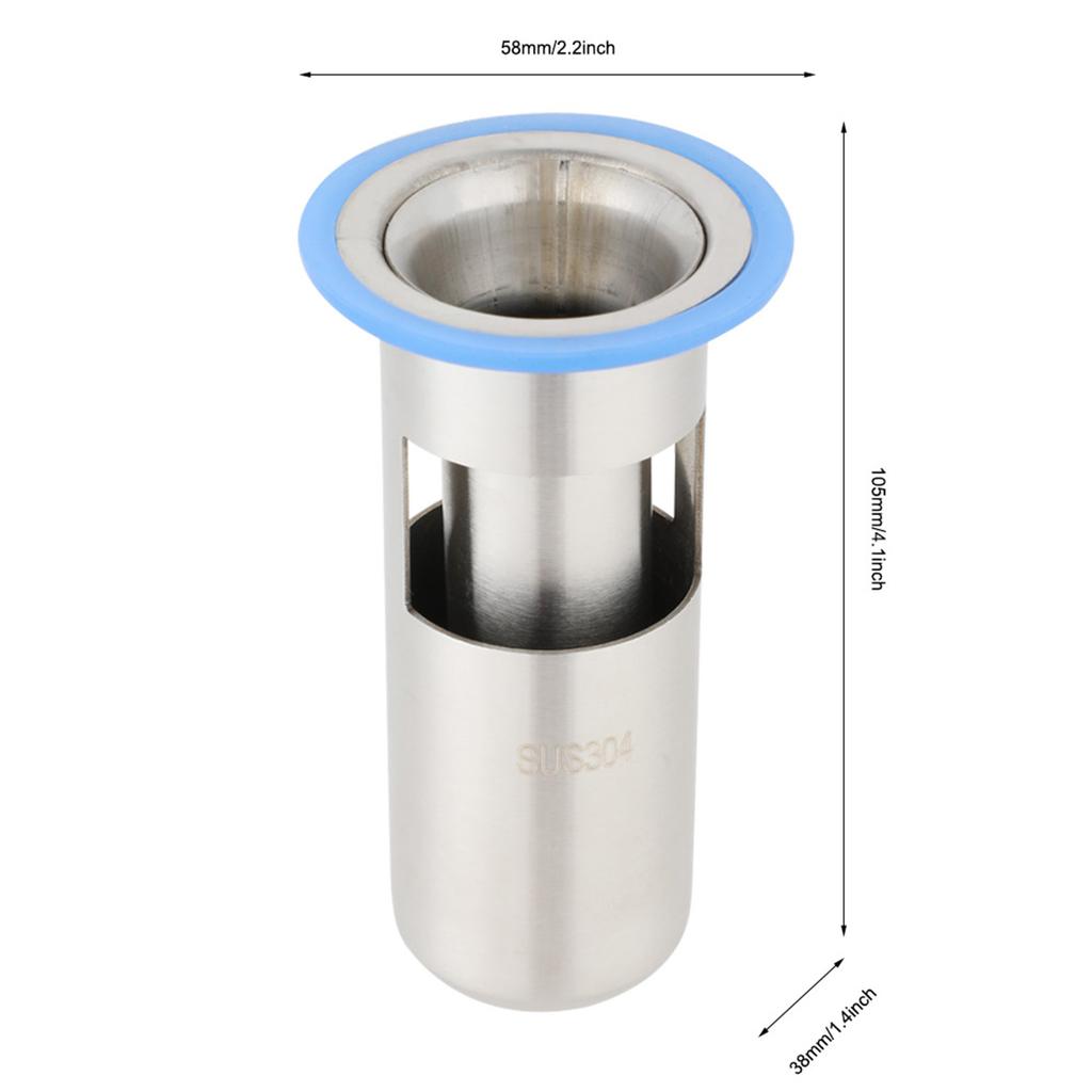 Stainless Steel Shower Floor Drain Bathroom Drainage Gully Thicken(Large 304 )