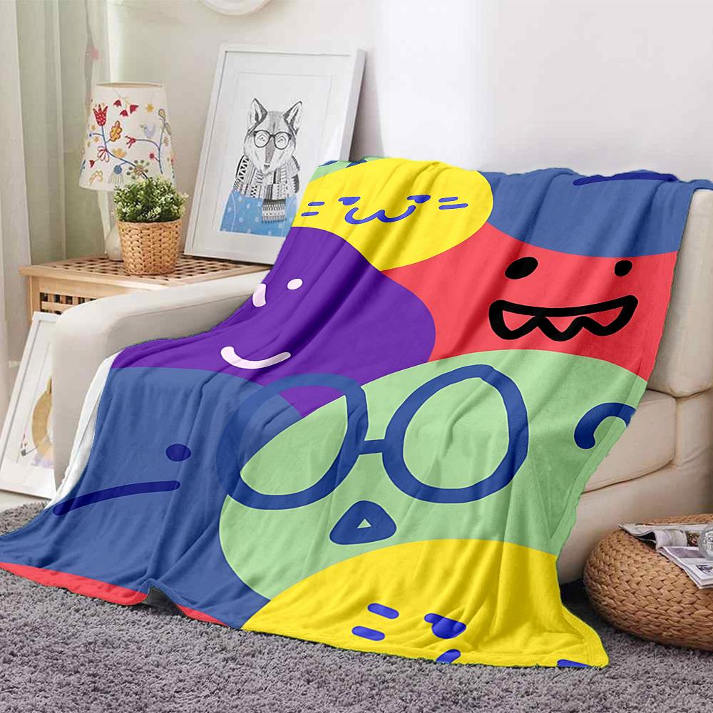 1pc Colorful Faces Blanket Warm,Perfect for Camping And Travel, Making It a Great Gift for Any Season yy250904190