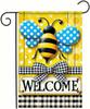 Welcome Bee Garden Ag Spring Summer 12 X 18 Double Sided Bumble Bee Yard Outside Decorations Yellow Stripes Seasonal Holid EEZ