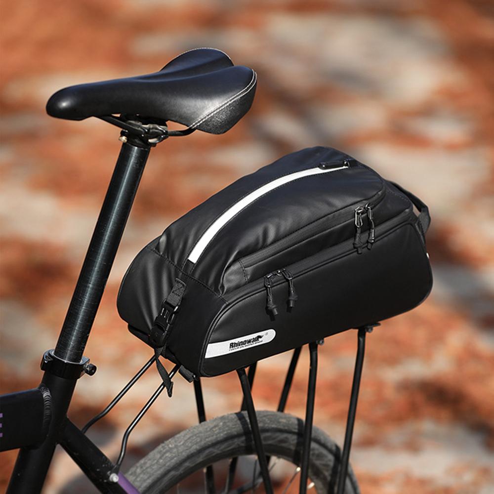 Multifunktionale Fahrrad-Kofferraumtasche, Polyester-Fahrrad-Rücksitztasche, wasserdichte Gepäckträgertasche, Umhängetasche