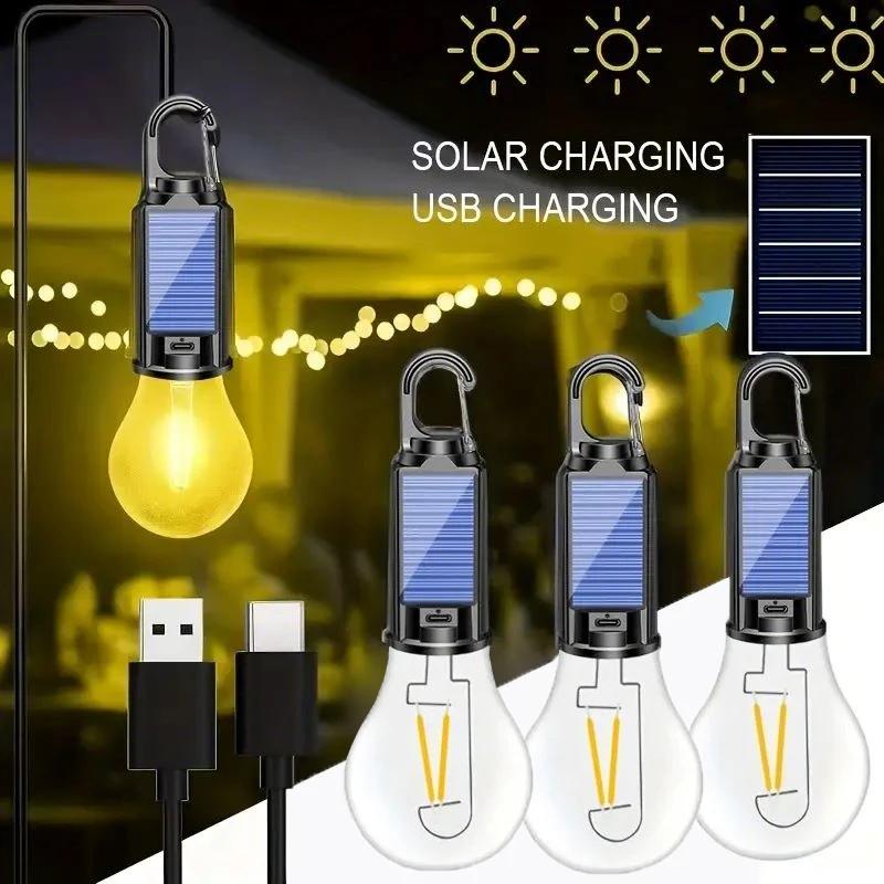 Solar Charging Decorative Light USB Charging Camping Portable Light Home Hanging Hands-free Suitable for Emergency Lighting