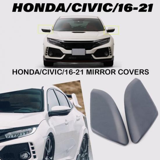 Left +Right Side Mirror Cover Caps Door Rearview Cover For Honda Civic 2016-