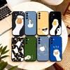Cartoon Duck Phone Case For Samsung Galaxy A73,A72,A71,A70,A53,A52,A51,Soft Silicone Black Cover