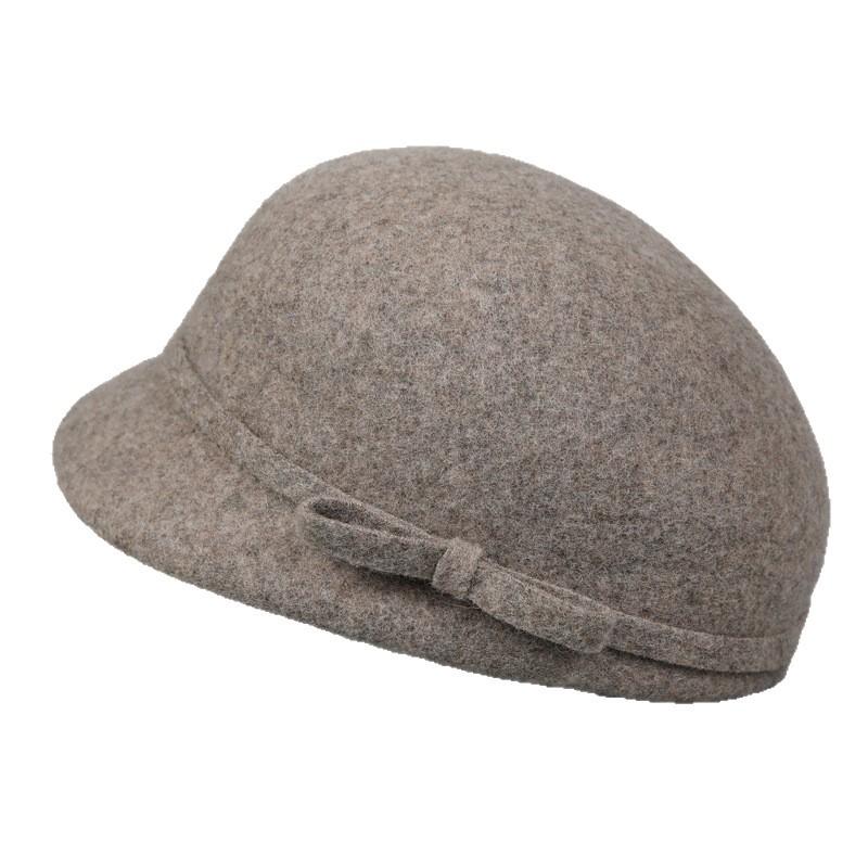 Ji Wool, Mother Equestrian Hat, Women'S High-End Bow, Elegant Retro Small Fragrant Cap.