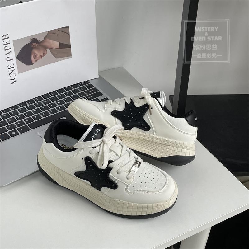 Hot-selling New Platform Star Board Shoes Casual Sports White Shoes 1404