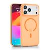 17ProMax Transparent Ultra Thin PC Magsafe Case for iPhone 17 Pro Max 17 Air Clear Orange Color Luxury Shockproof Cover